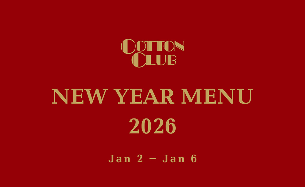 COTTON CLUB NEW YEAR MENU